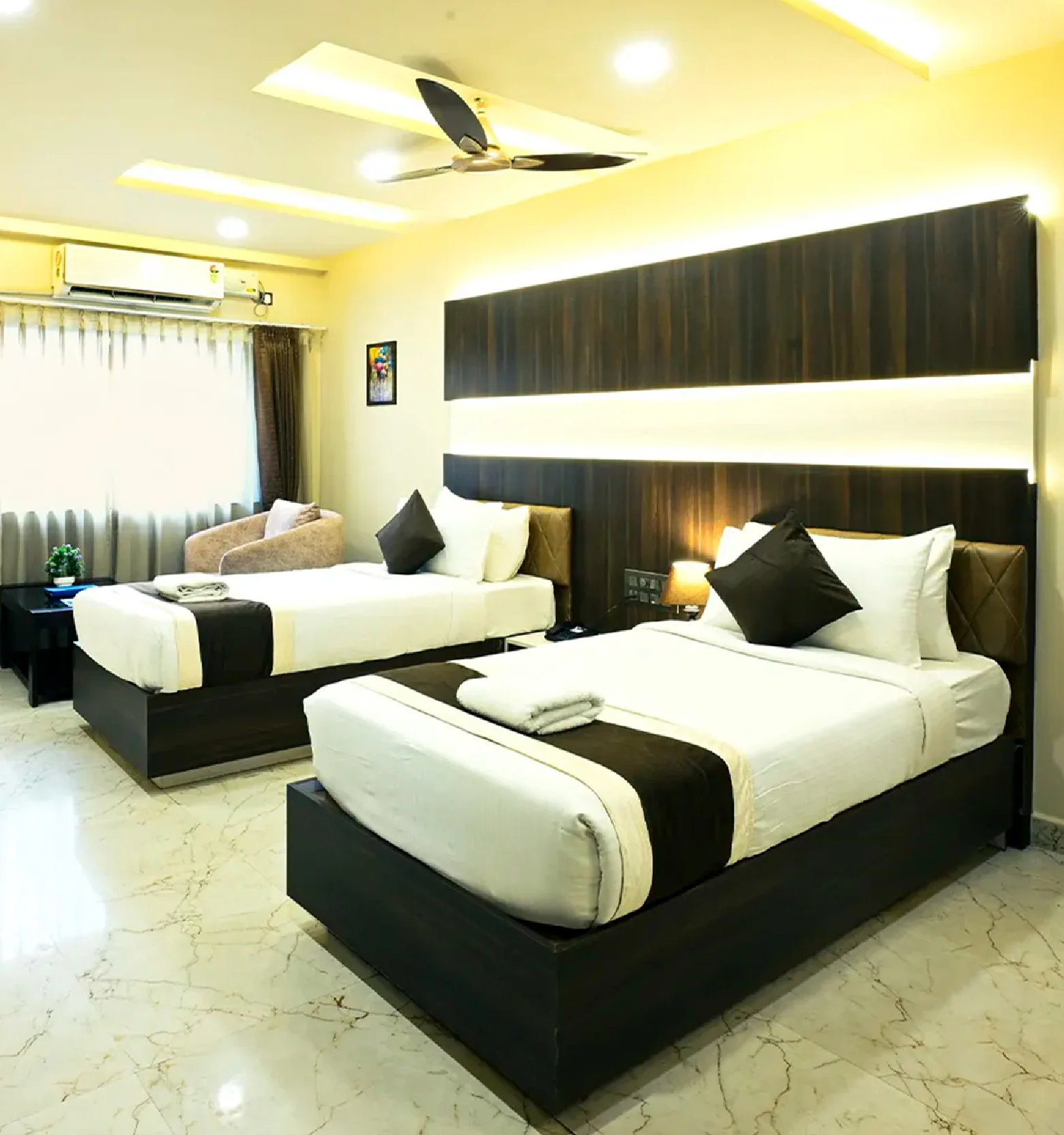 Premium Twin Bed Rooms in Karwar ,[object Object], for Comfortable Stay